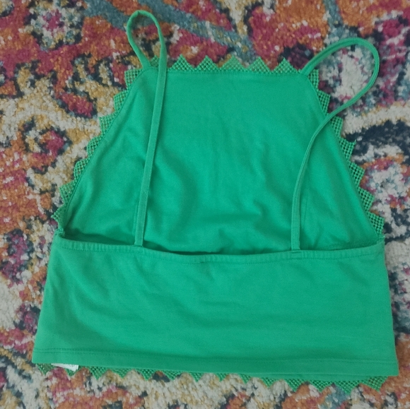 Topshop green crop tank - Picture 3 of 5